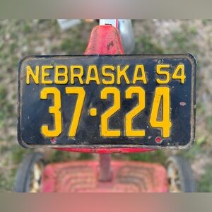 1954 Nebraska License Plate